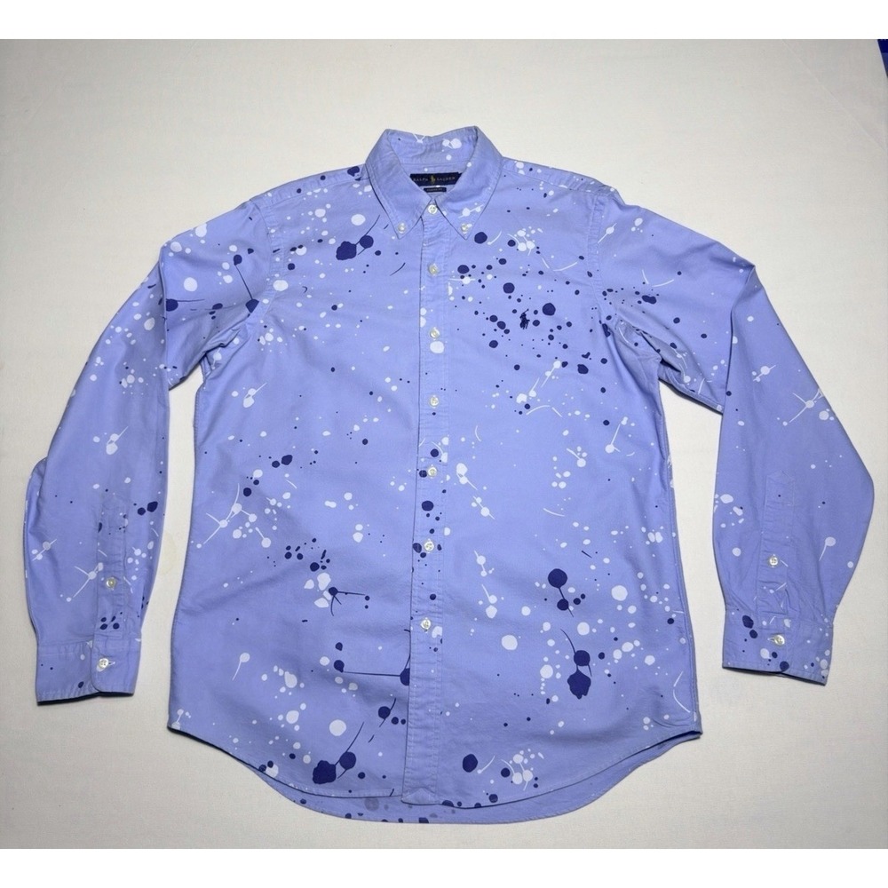 Ralph Lauren Classic Fit Paint Splatter Oxford Button Down Rare OCBDPreppy Shirt - Picture 2 of 10